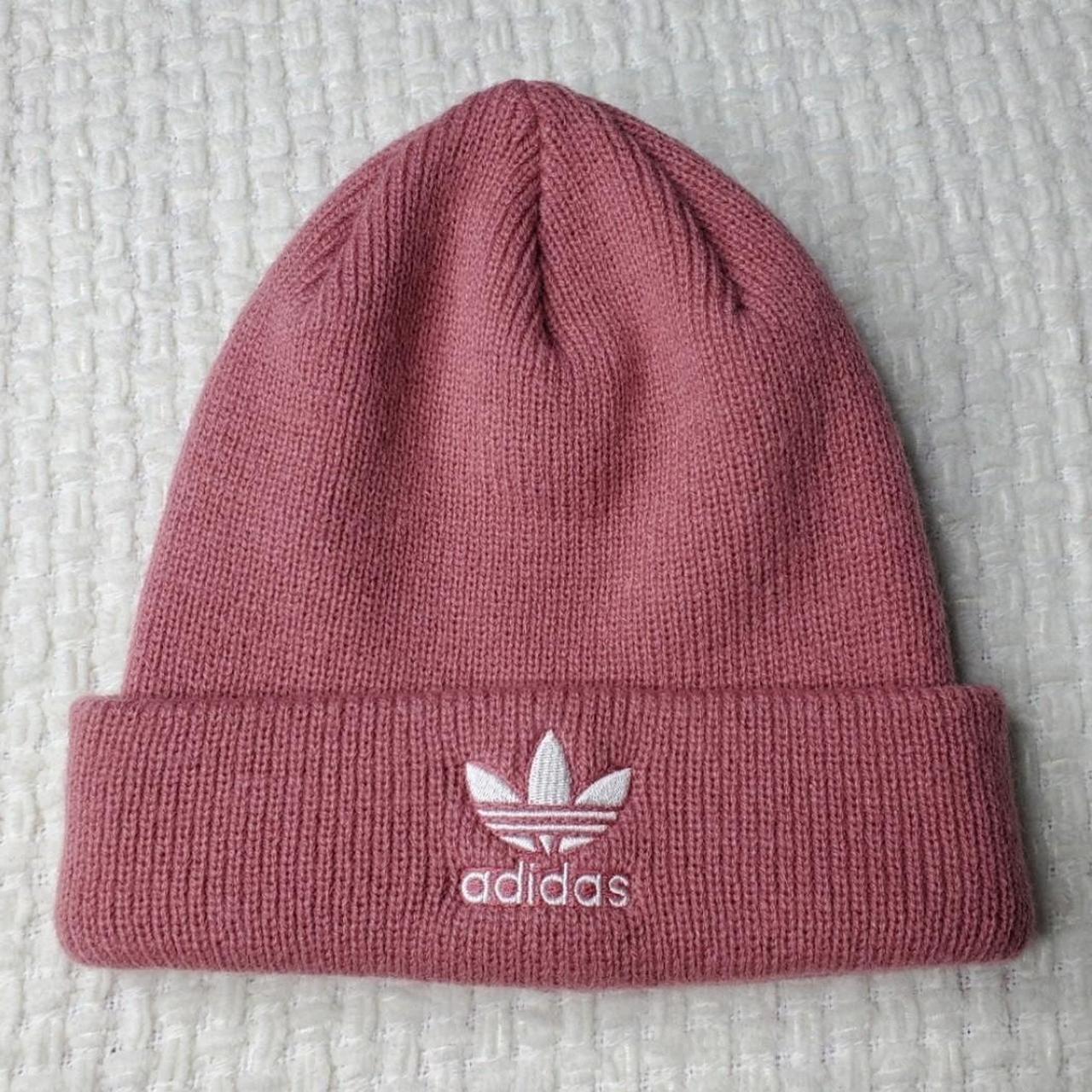 Adidas Rose Pink Trefoil Beanie Hat NWOT in. Depop