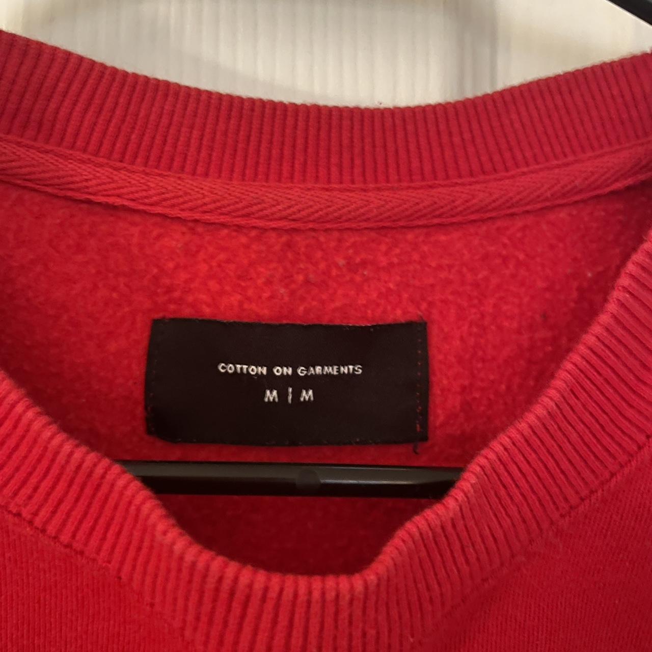 Cotton On Men's Red Sweatshirt (3)