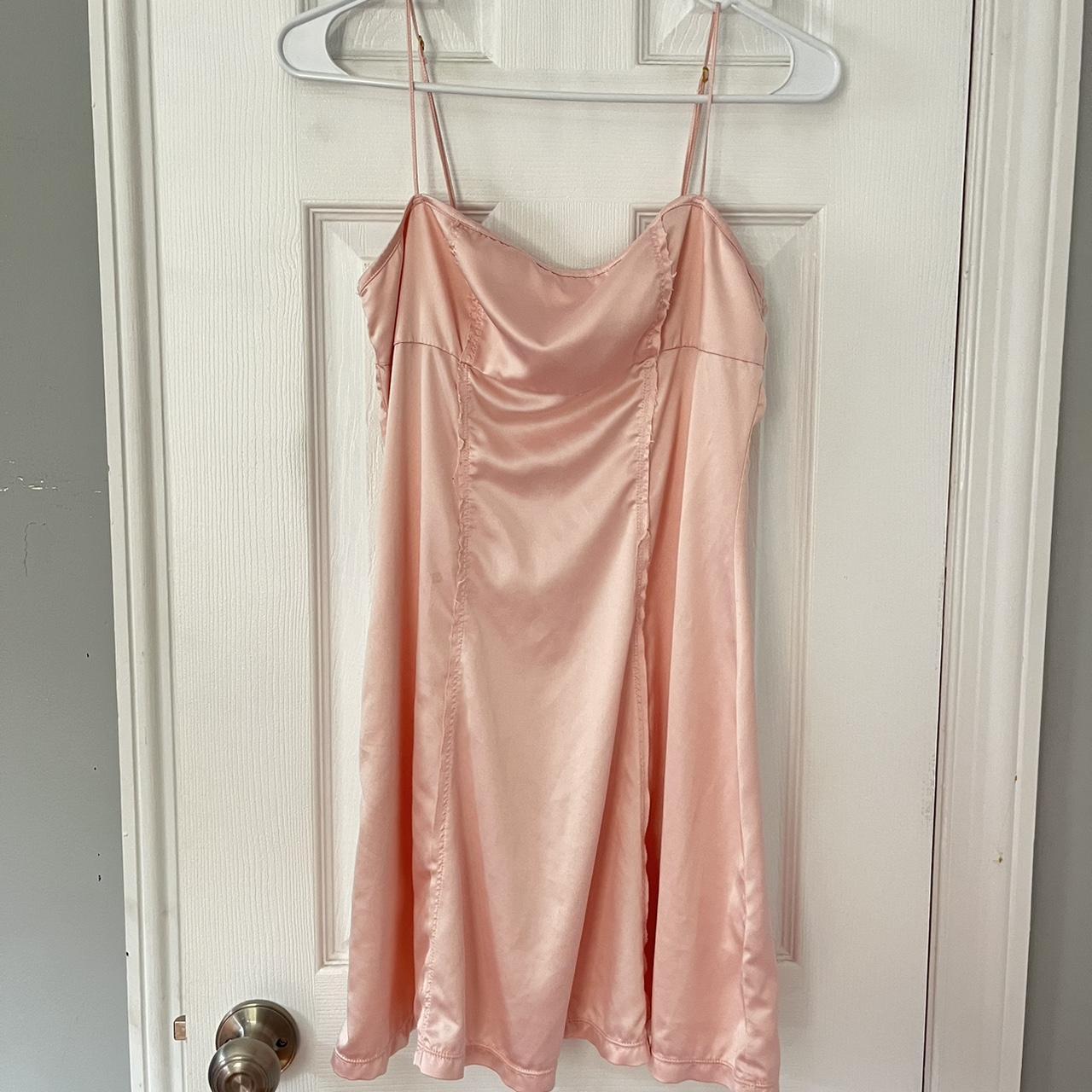 💐 Baby pink satin urban dress 💐 Size - M 💐 only worn... - Depop
