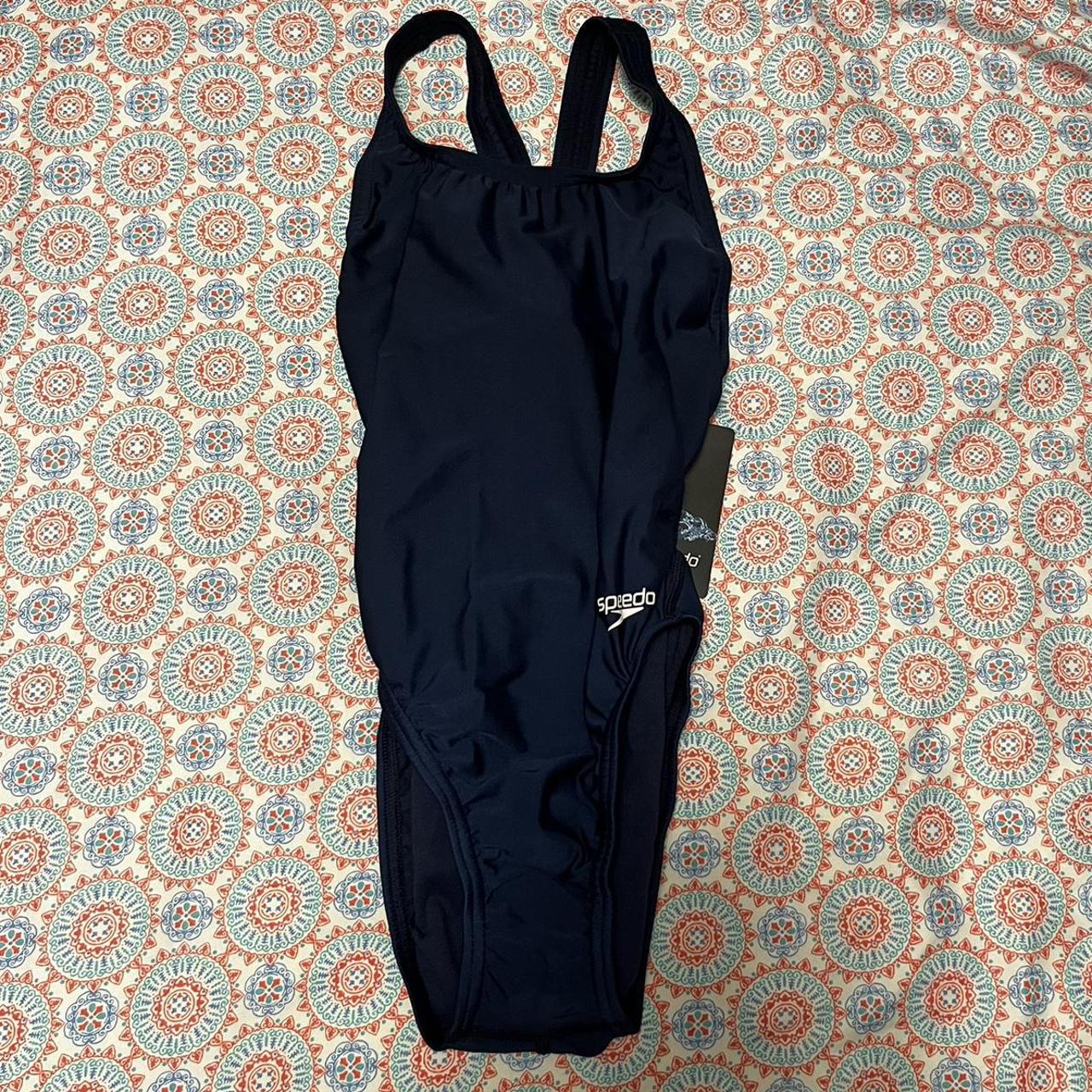 Navy Blue Speedo Bathing Suit Size 26 Never Worn Depop