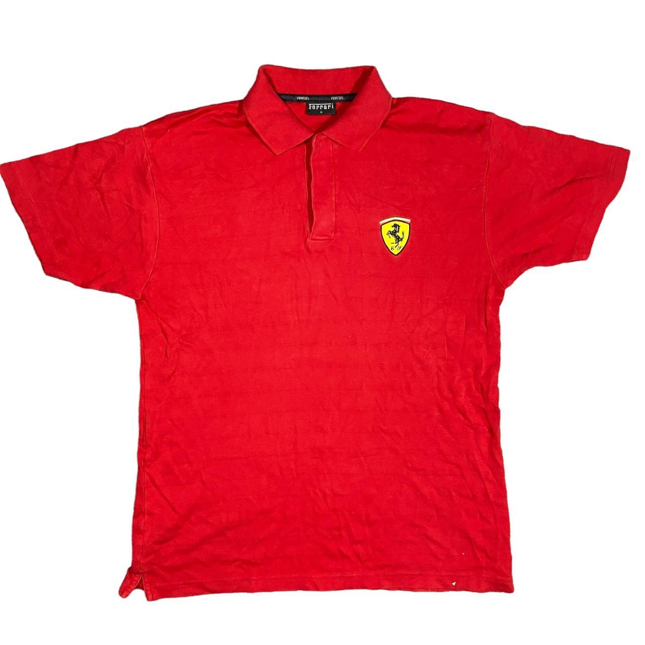 Ferrari Men's Red and Yellow Polo-shirts | Depop