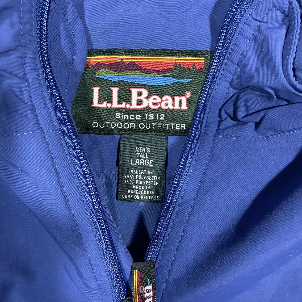 L.L.Bean Navy Blue Windbreaker Jacket Large... - Depop