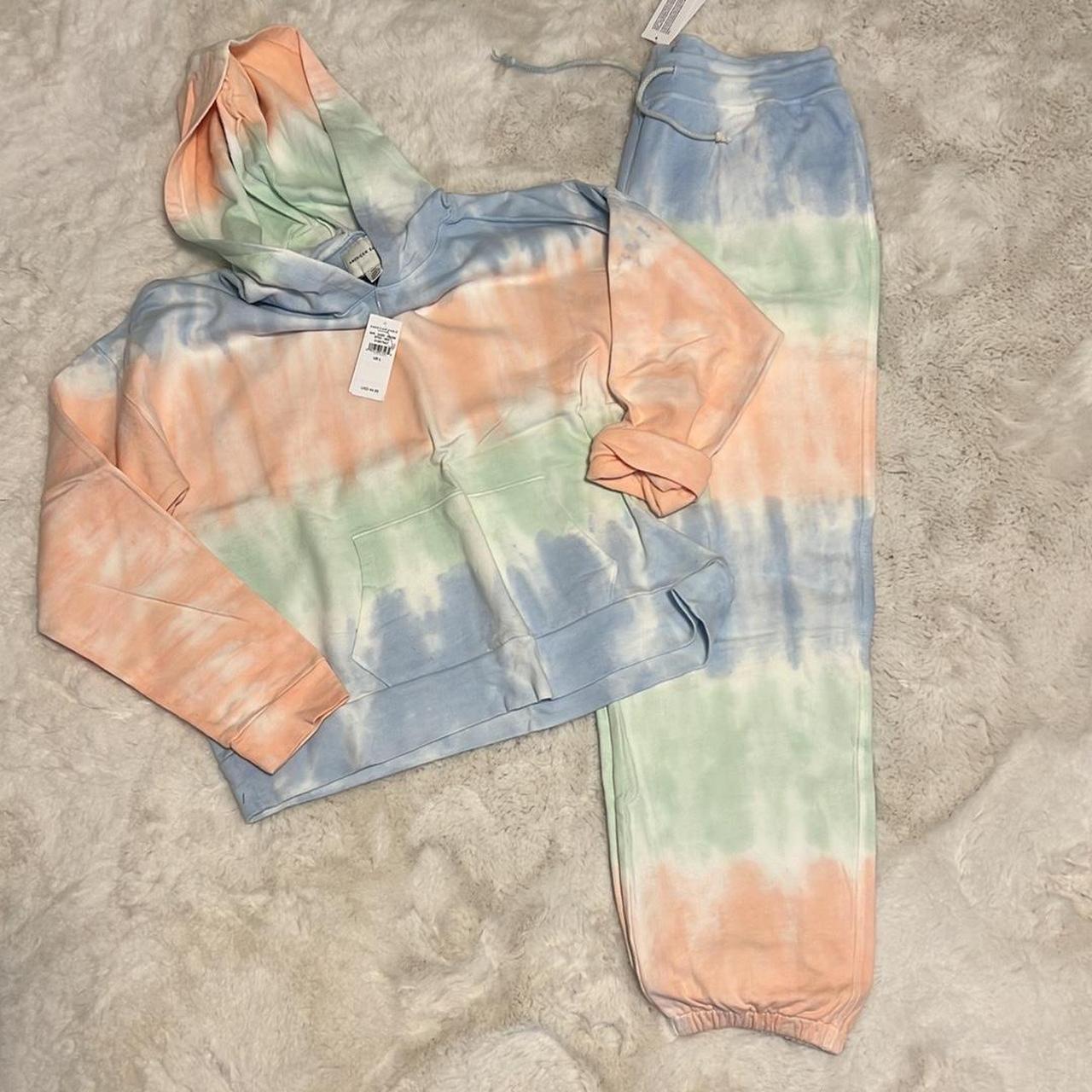 AEO Pastel Tie Dye Sweatpants Set Brand New