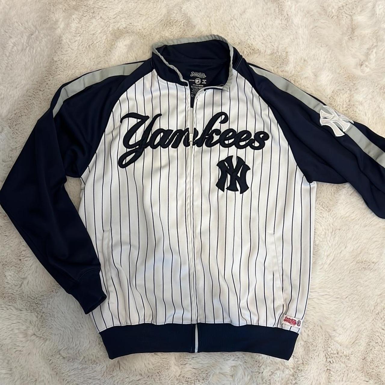 Stitches NY Yankees Lightweight Pinstripe Track... - Depop