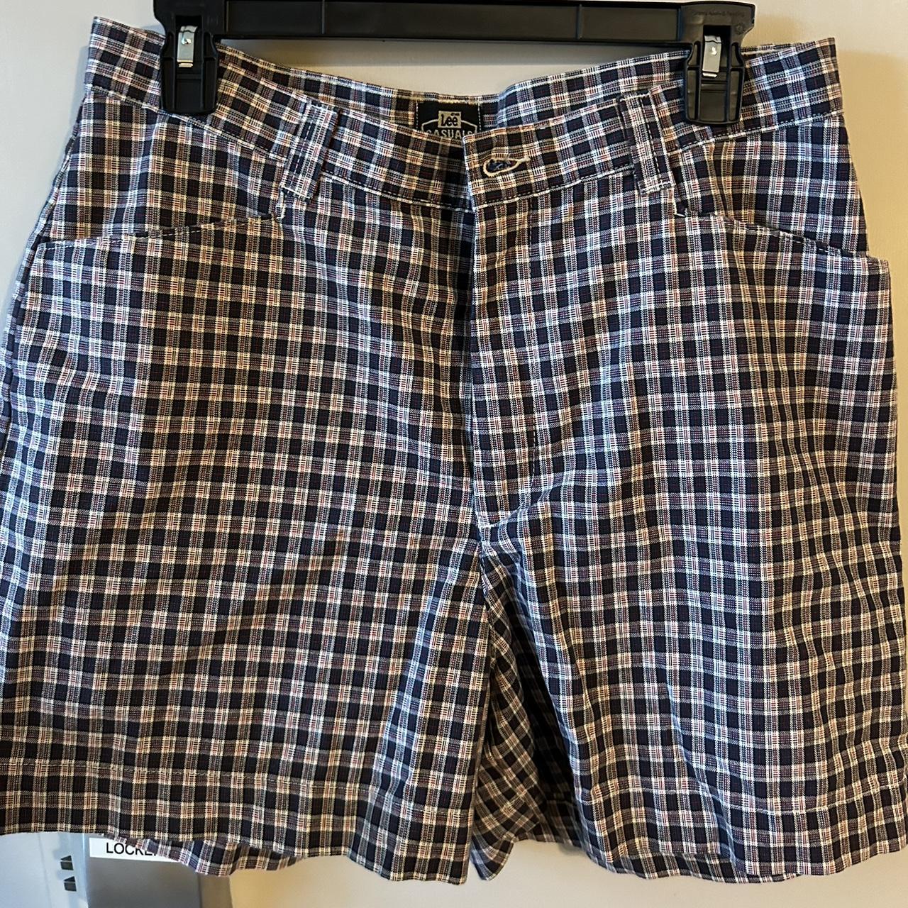 lee casual plaid shorts/jorts - Depop