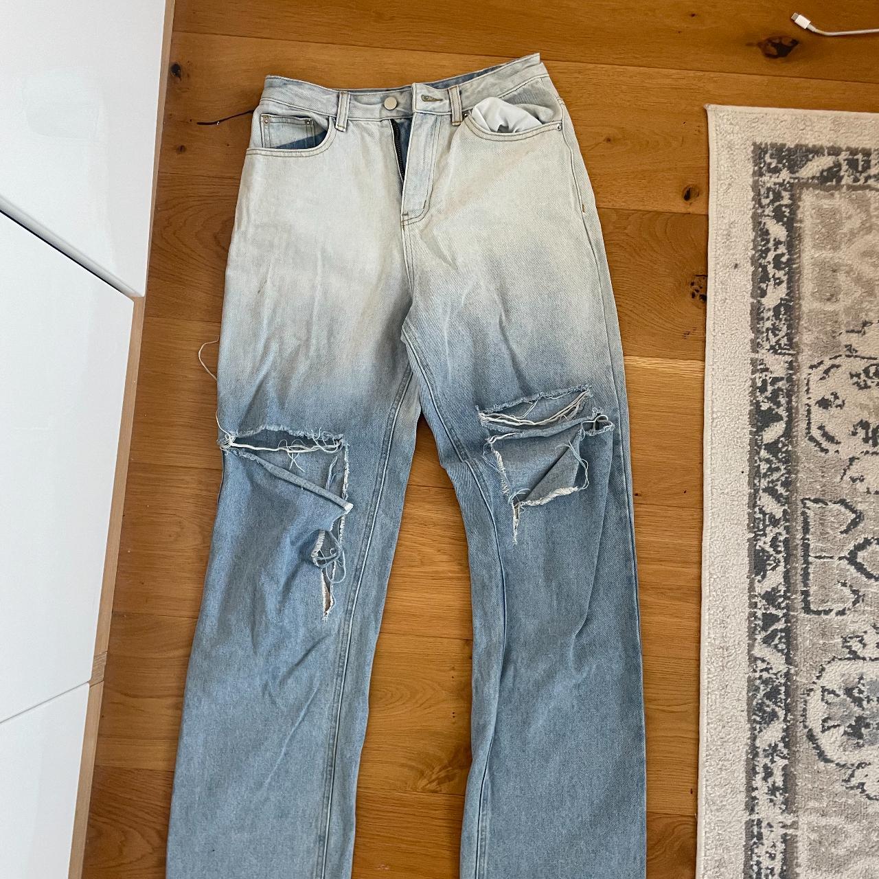 The KRIPT ocean washed jeans with knee rips. womens... - Depop