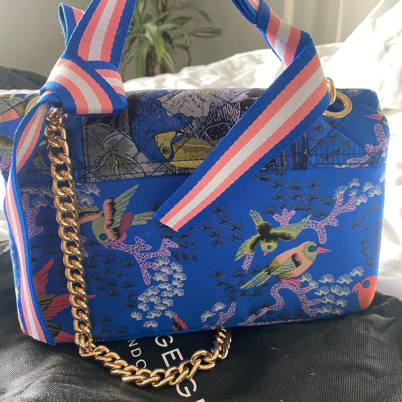 Rare Kurt Geiger Limited Edition quilted blue bird... Depop