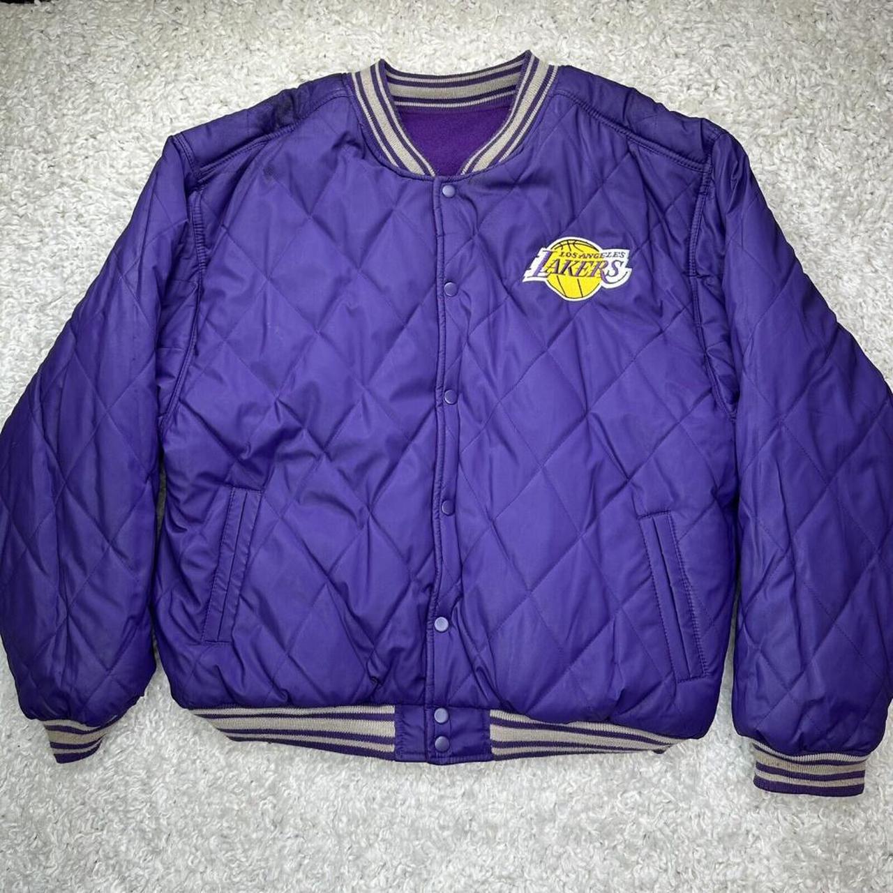 Vintage Los Angeles Lakers Puffer Jacket NBA Pro - Depop