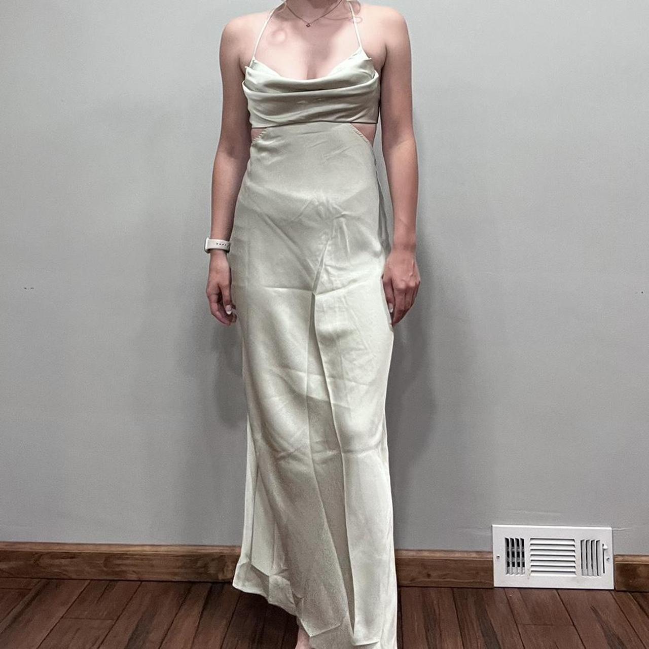 Taleah Cut Out Maxi Dress Sage – Beginning Boutique