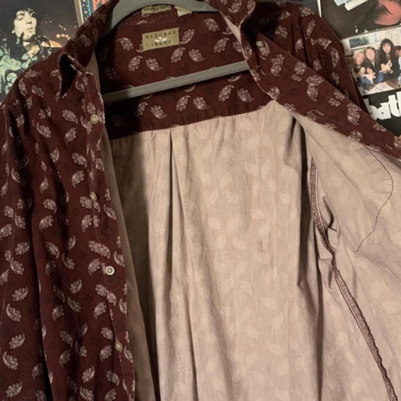 Maison Article Paisley Collared Shirt - Depop