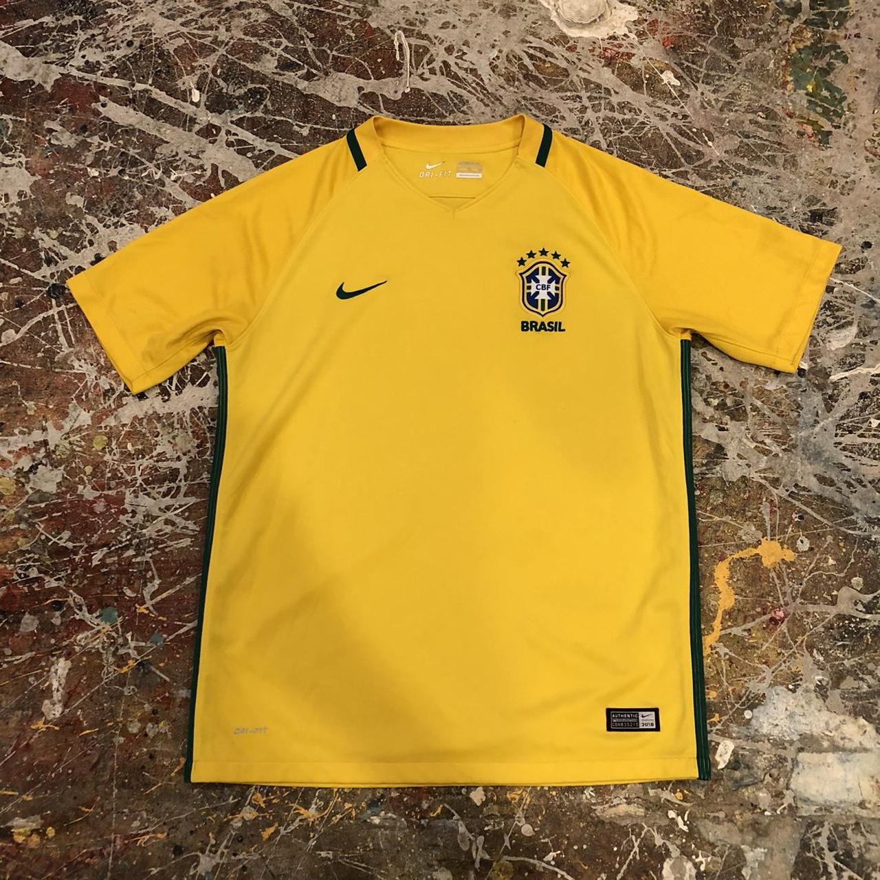Nike Brazil Soccer Jersey Mens Size S Tagged youth... - Depop