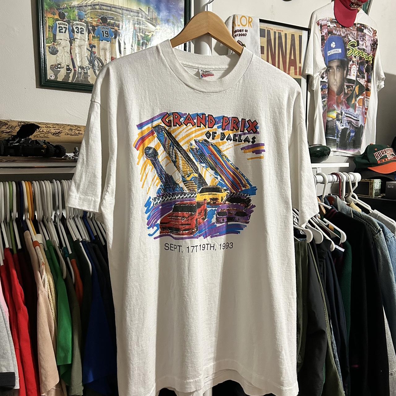 Vintage 90s Grand Prix of Dallas Art T Shirt. Great Depop