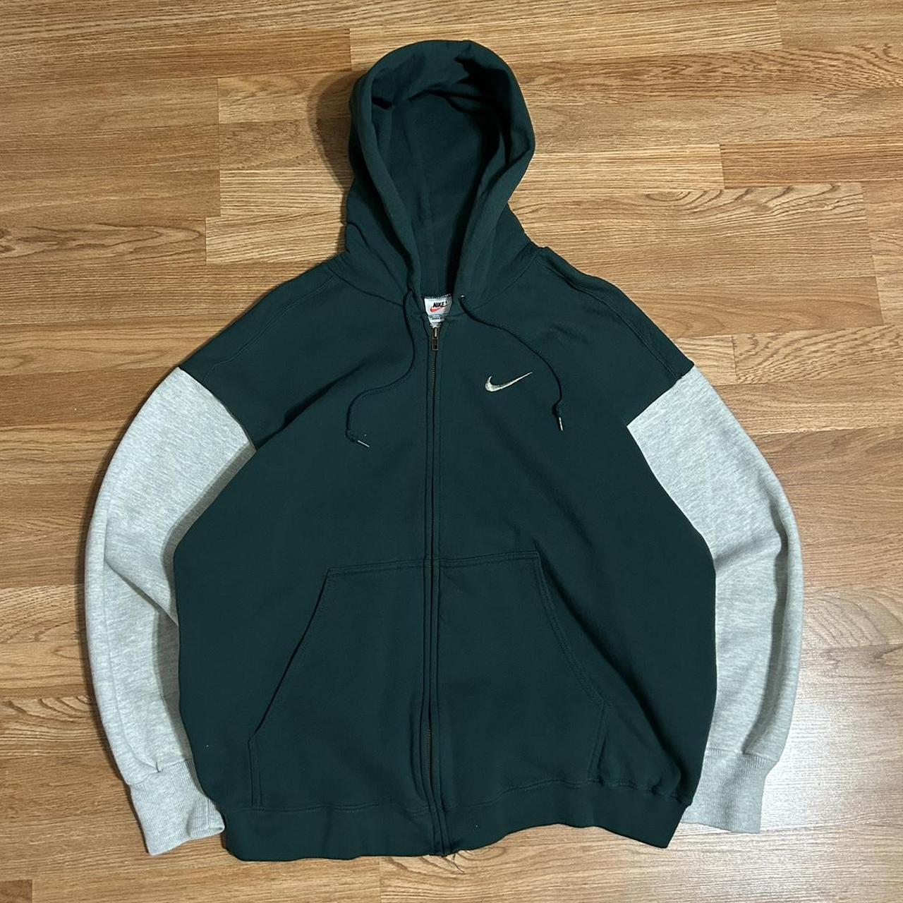 Vintage 90s Nike Made in USA Zip Up Hoodie. Great... Depop