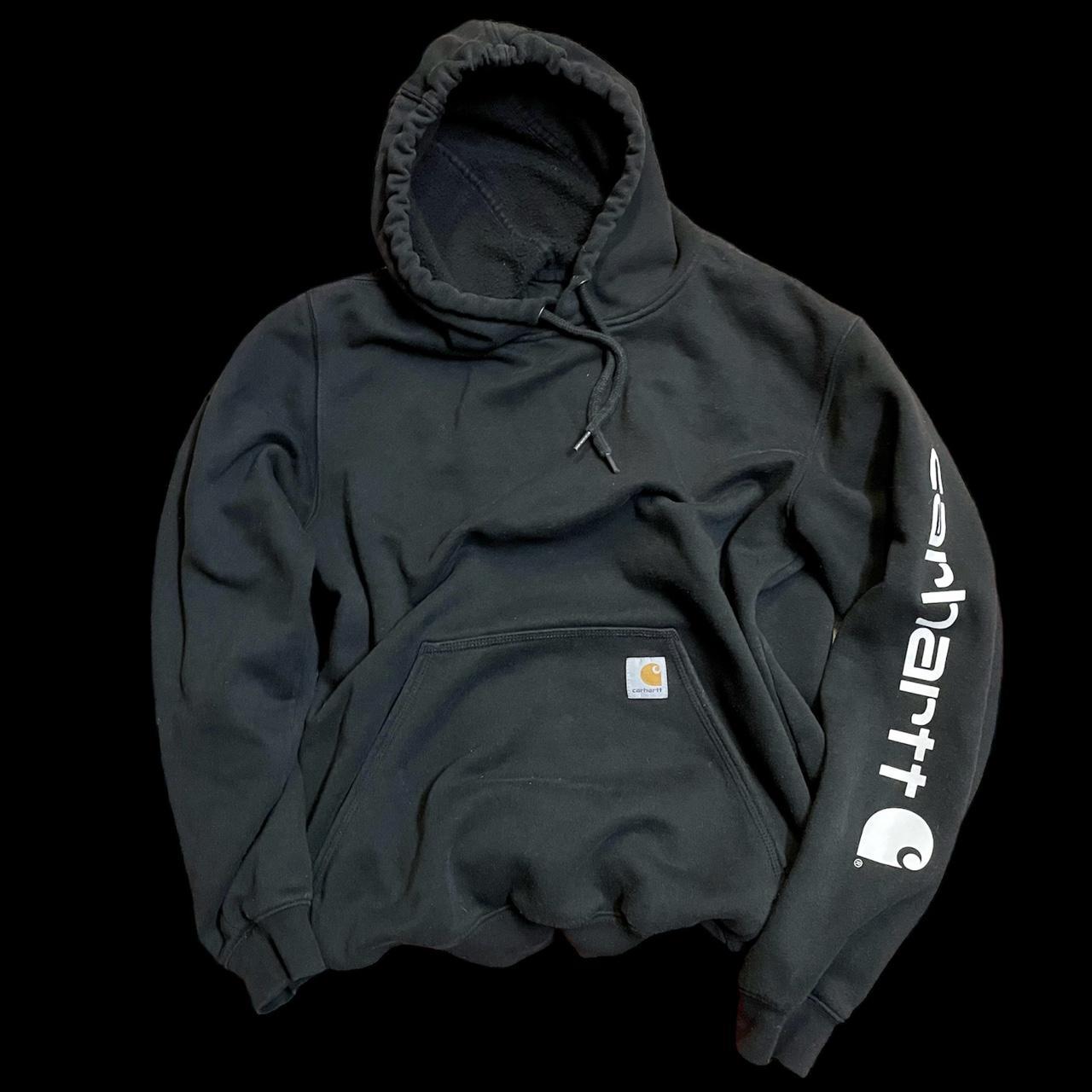 Carhartt Black Loose Fit Hoodie - Size:... - Depop