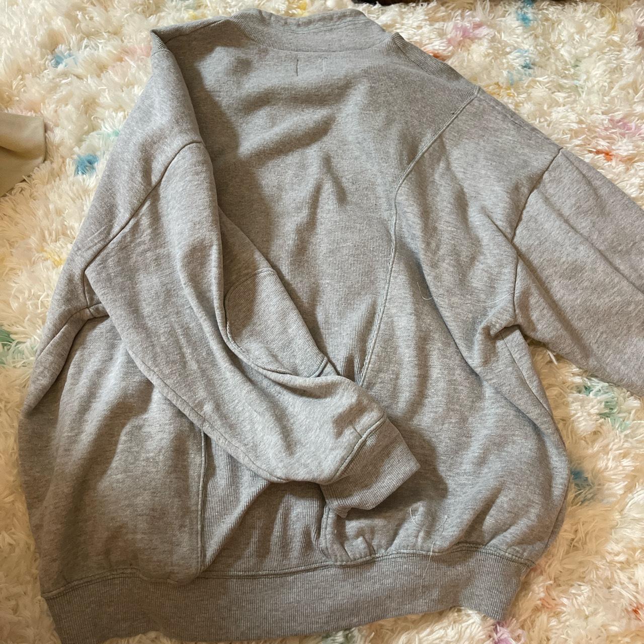 Urban outfitters BDG zip up, grey with green... - Depop