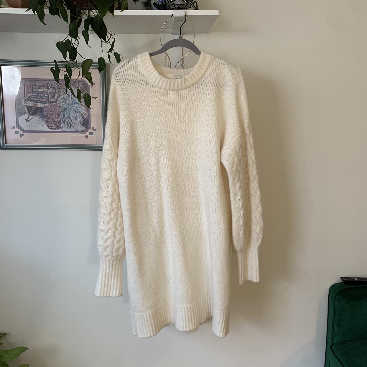 Super soft knit sweater dress with cable knit