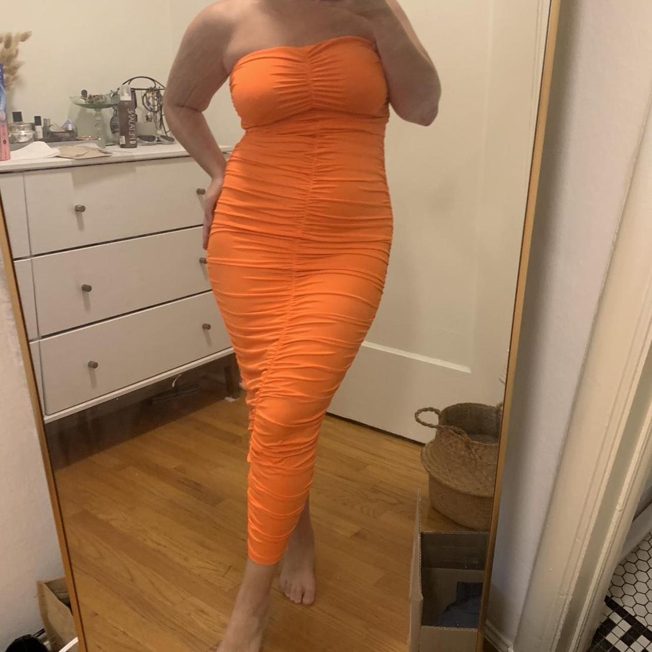 Women s Bodycon Dress Orange L