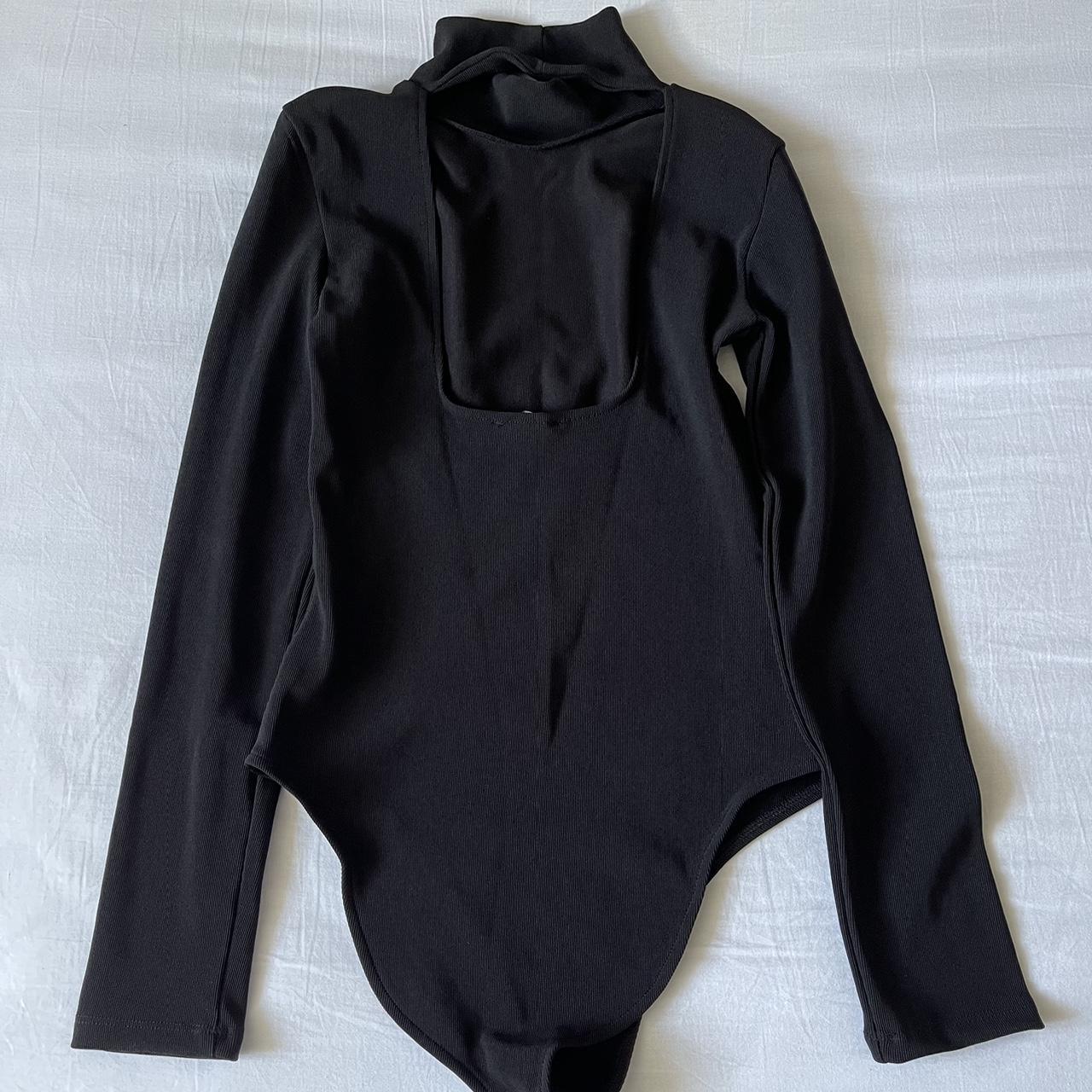 Zara Women's Black Bodysuit Depop
