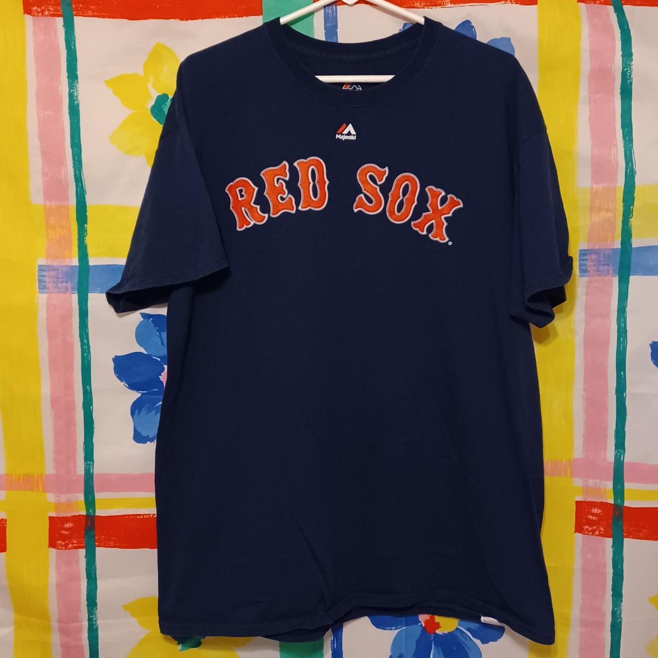 Men's Boston Red Sox JD Martinez Majestic Navy Official Name & Number T- Shirt