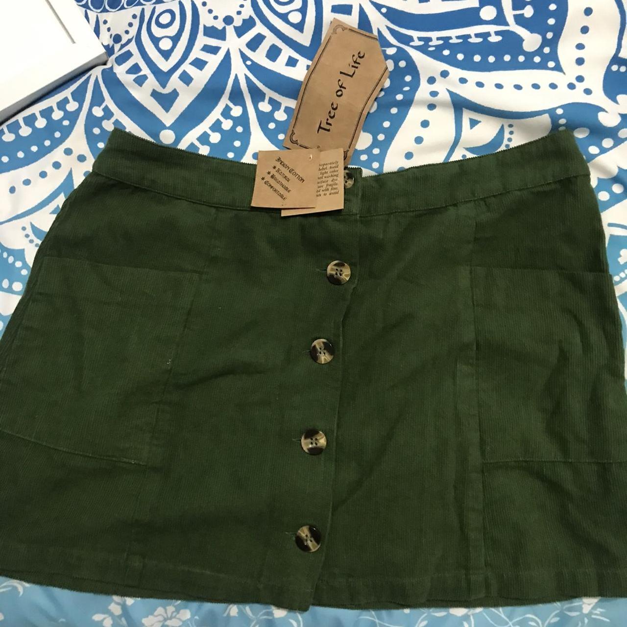 Tree of life green mini skirt BRAND NEW WITH... Depop