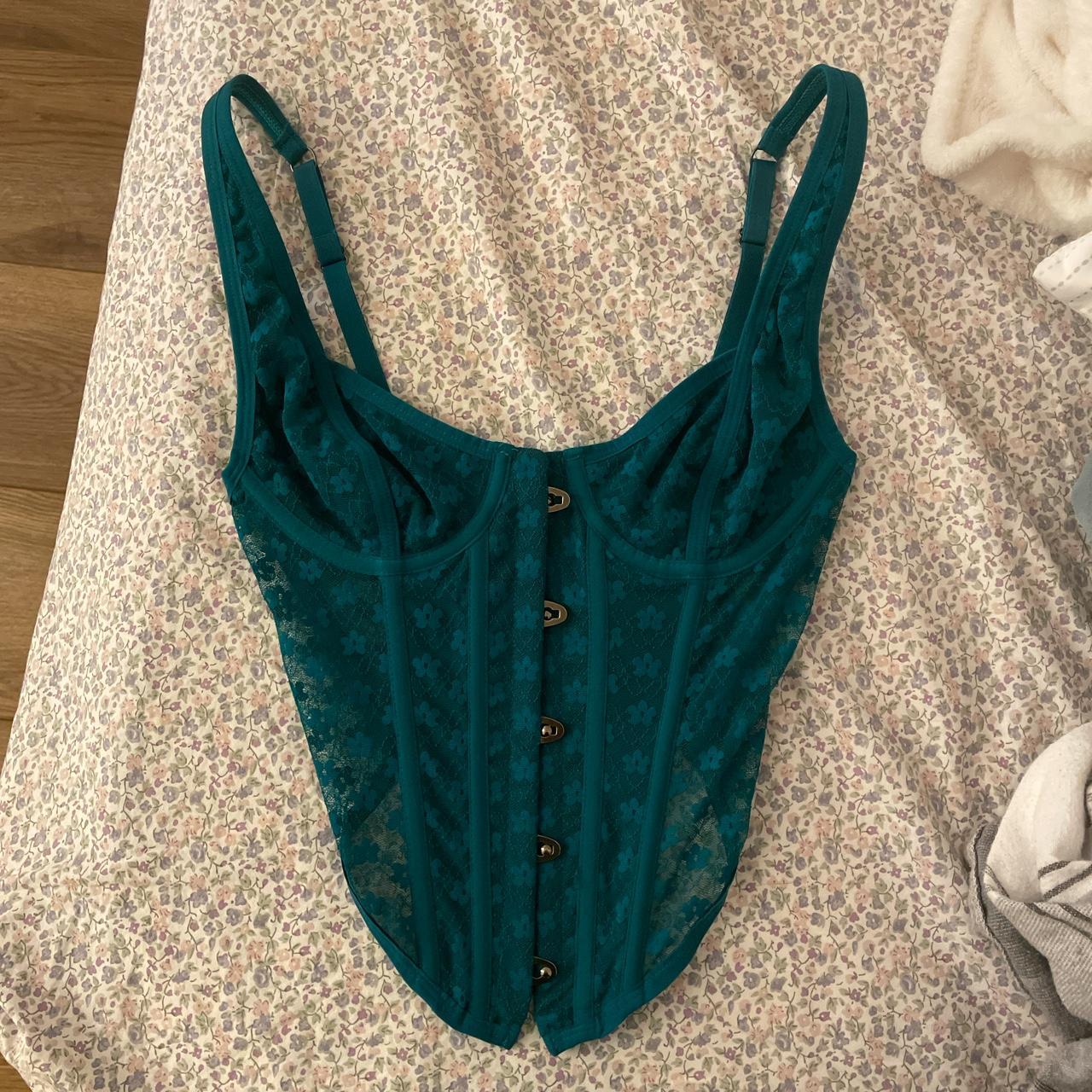 Urban Outfitters Women's Blue Corset Depop