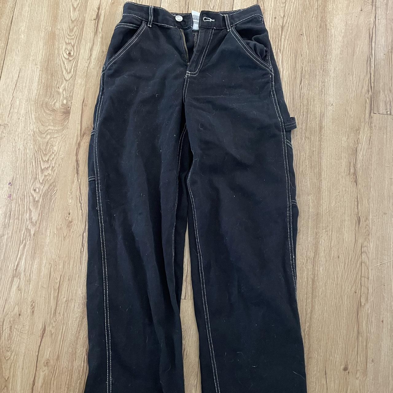 black and white cargo pants from garage in size 0.... - Depop