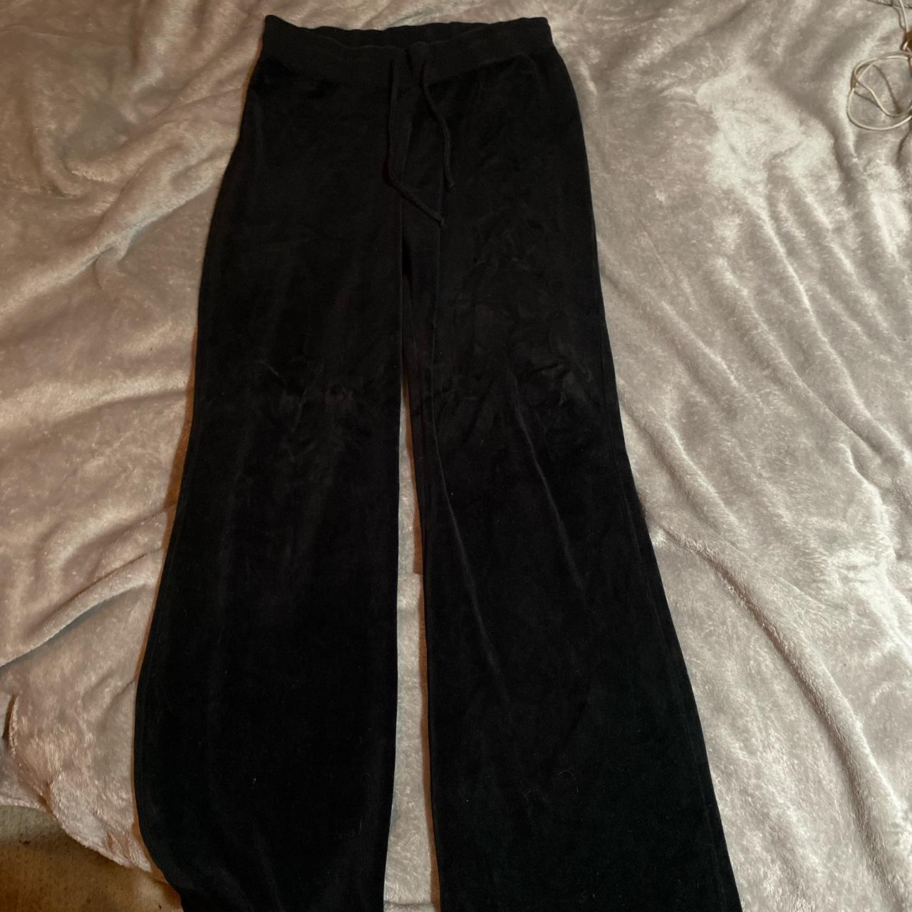 black velvet flare pants like juicy couture size m/s - Depop
