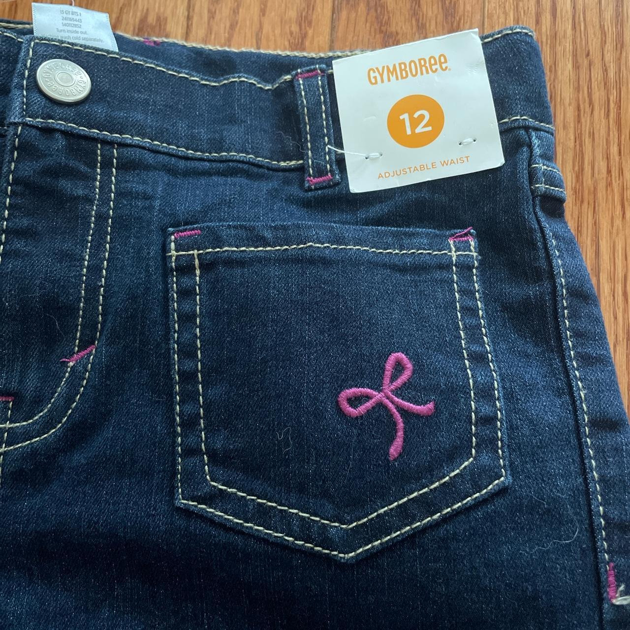 Children's 2000's Gymboree jeans Bow embroidery - Depop