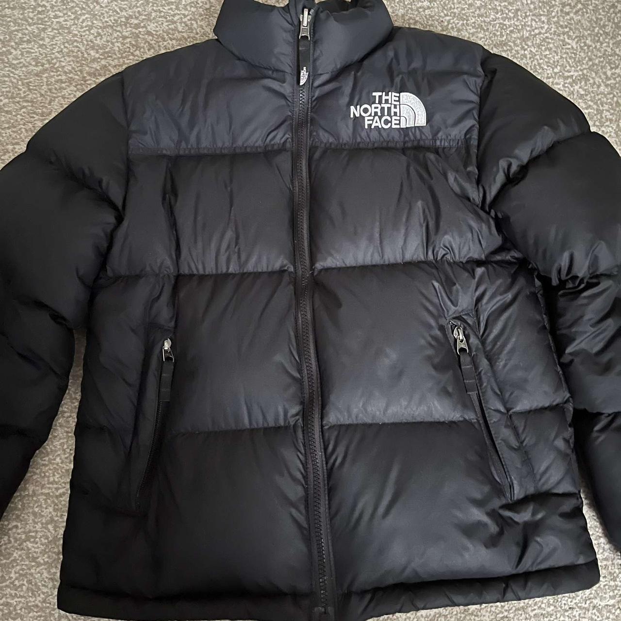 Black north face puffer. Kids size L so would fit... - Depop