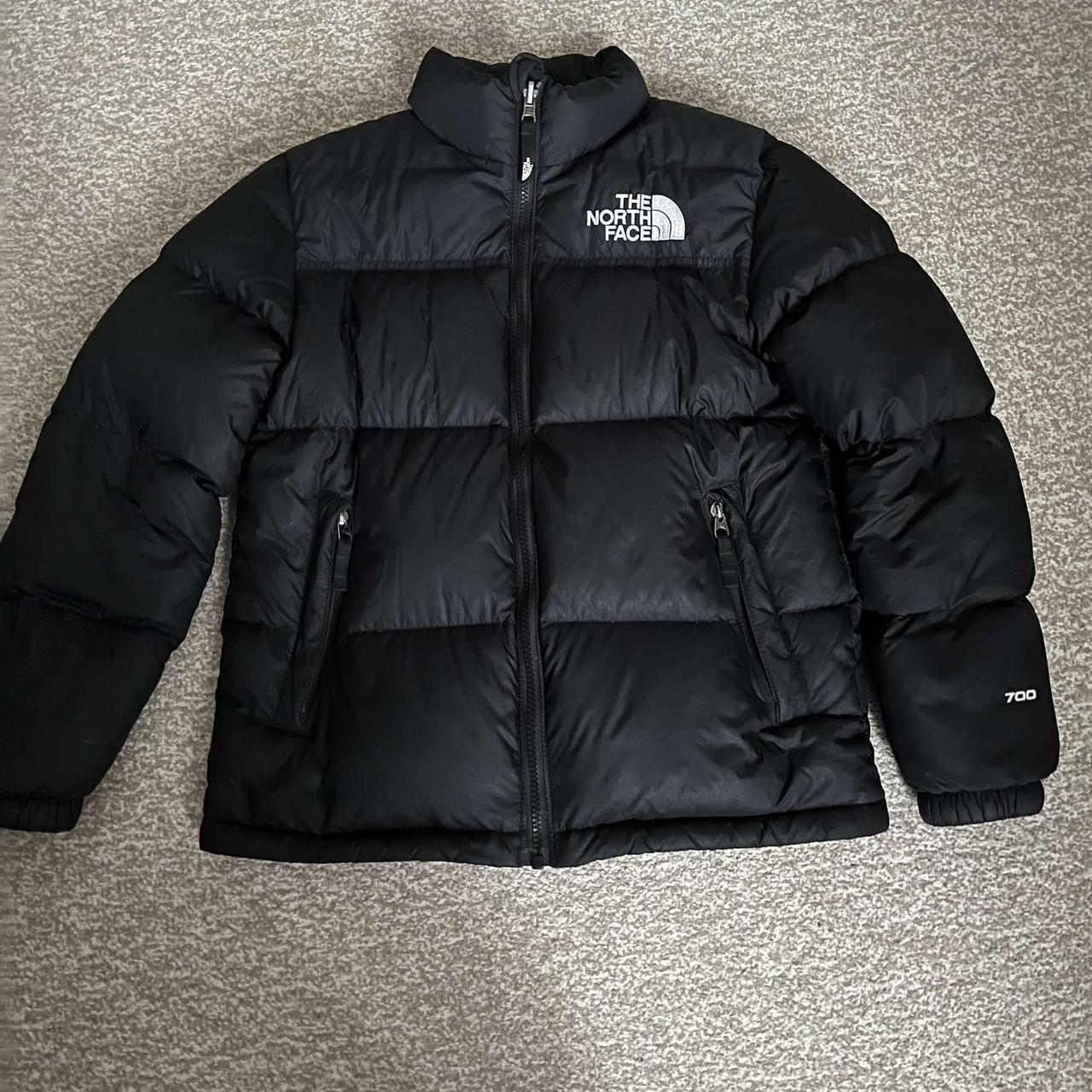 Black north face puffer. Kids size L so would fit... - Depop