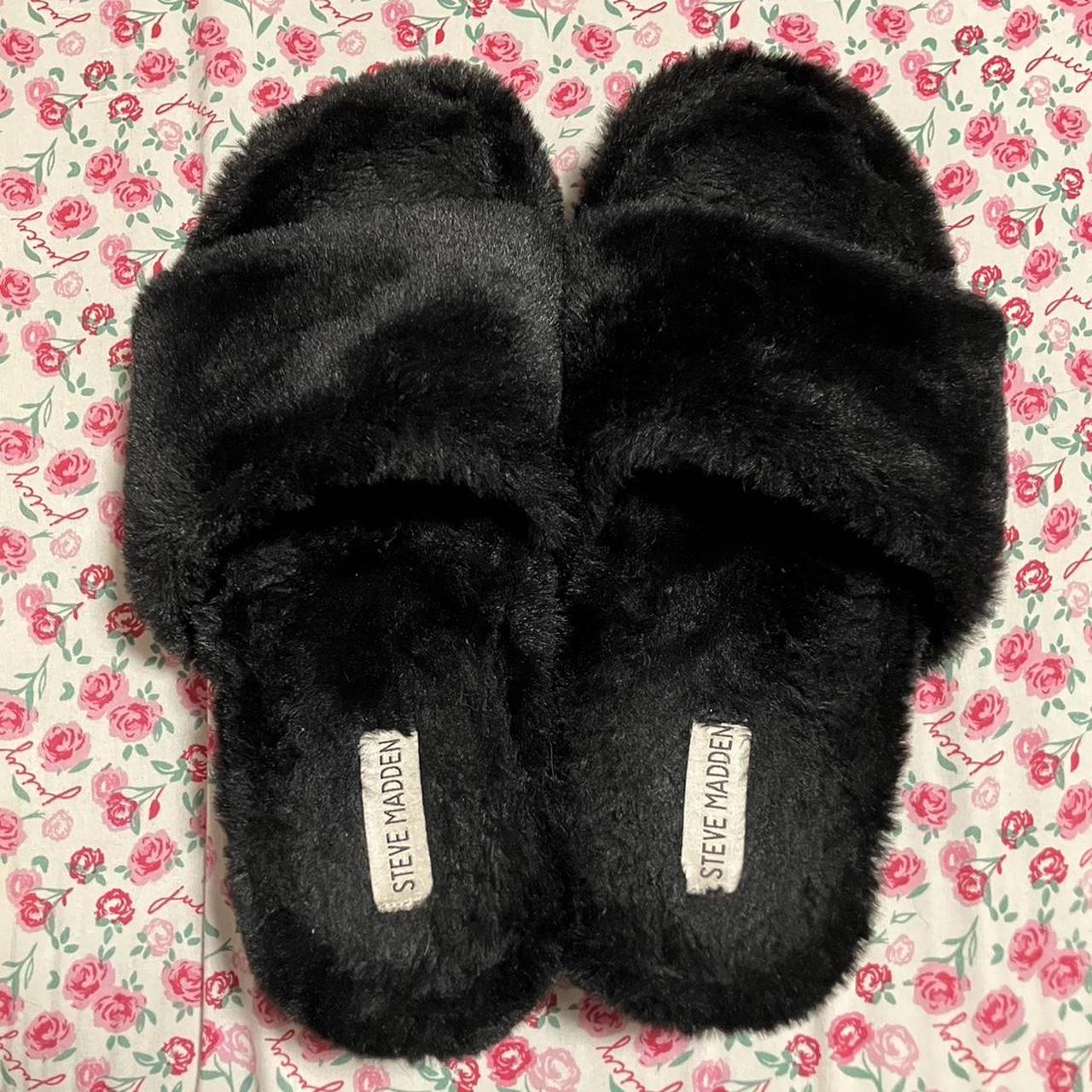 steve madden fuzzy slides