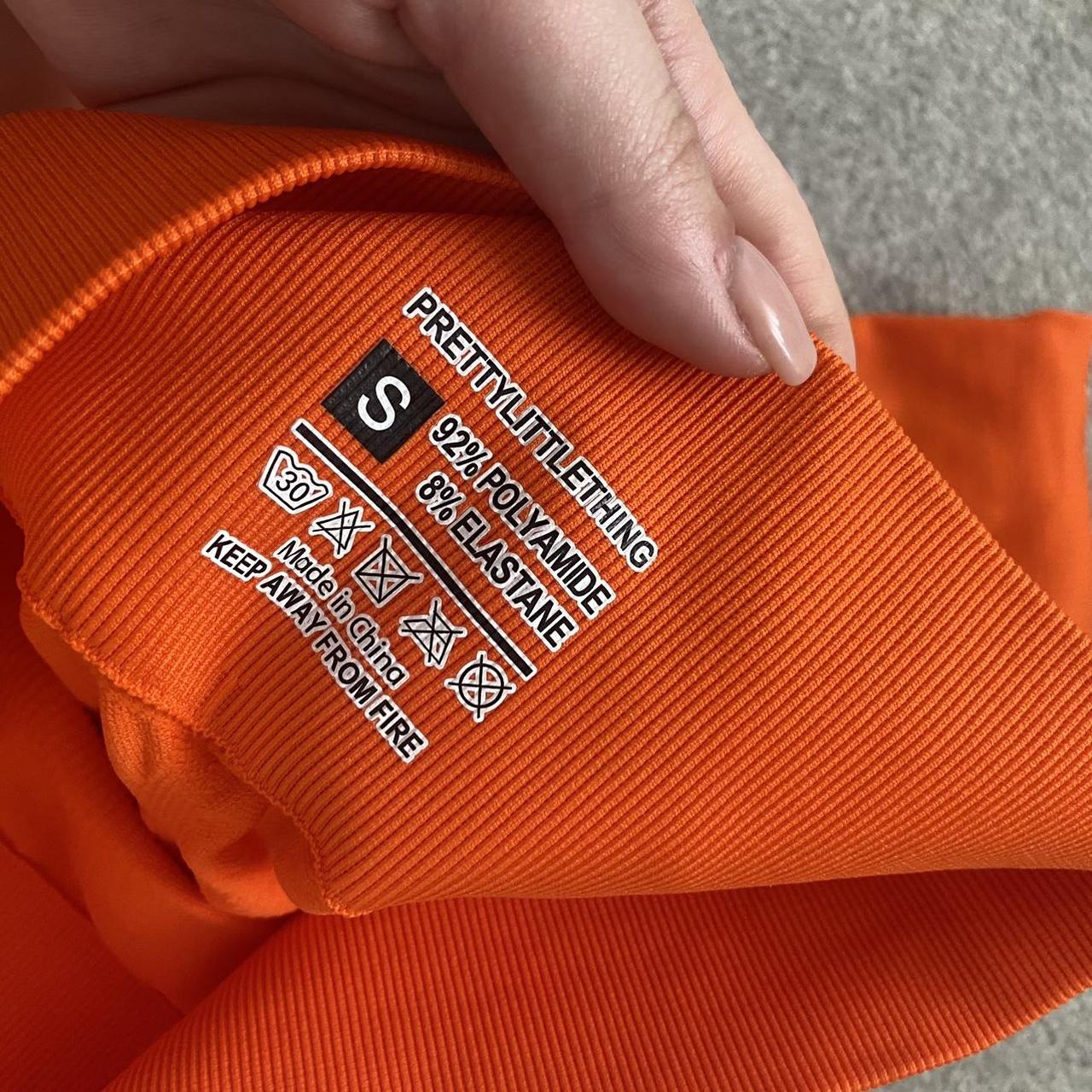 plt orange mesh leggings size 6 brand new never worn - Depop