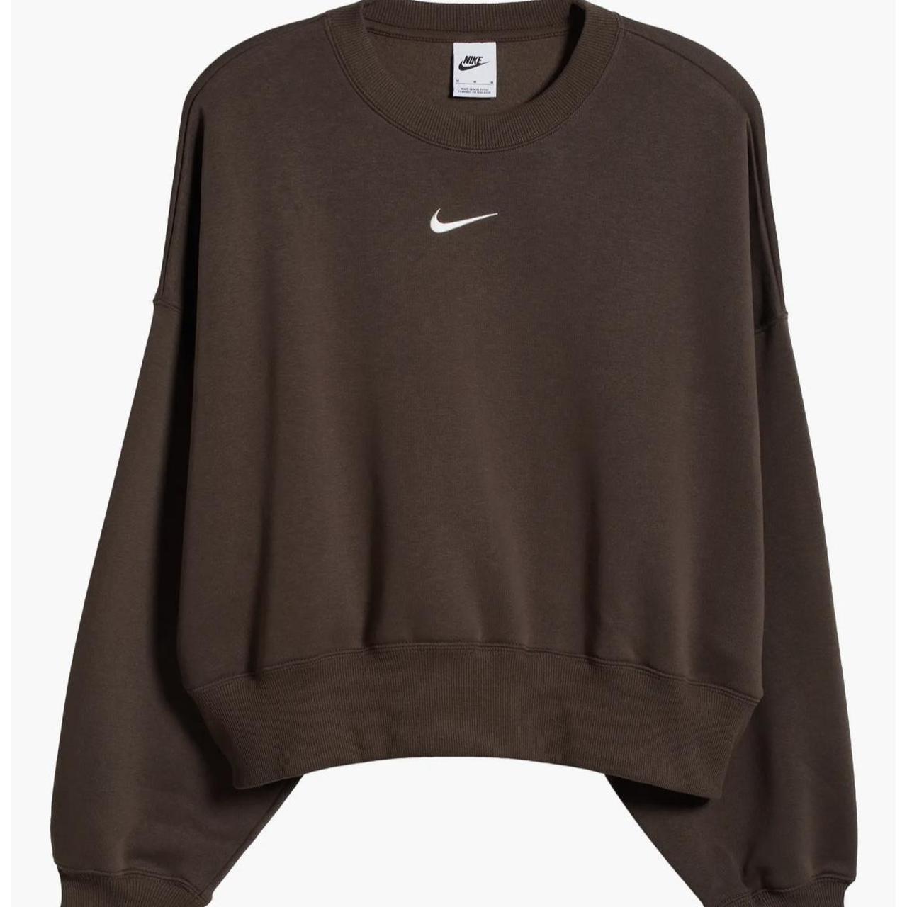 brown nike crewnecks