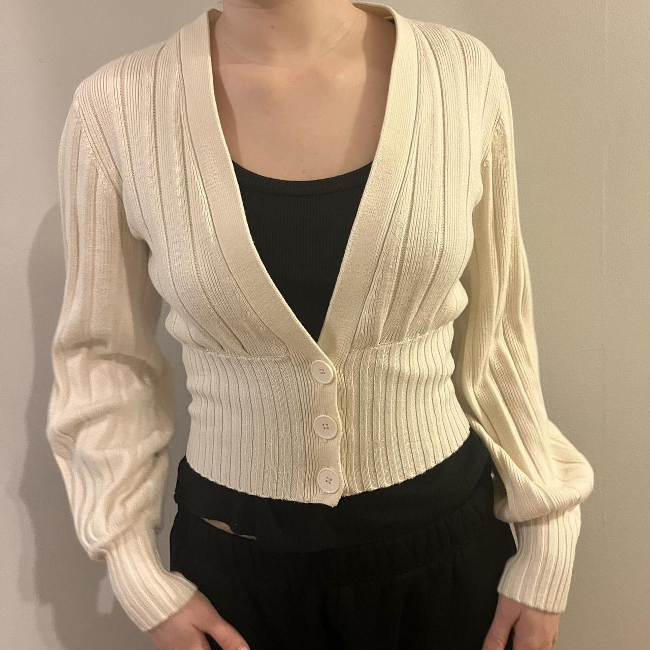 3-Button Open Front Cardigan