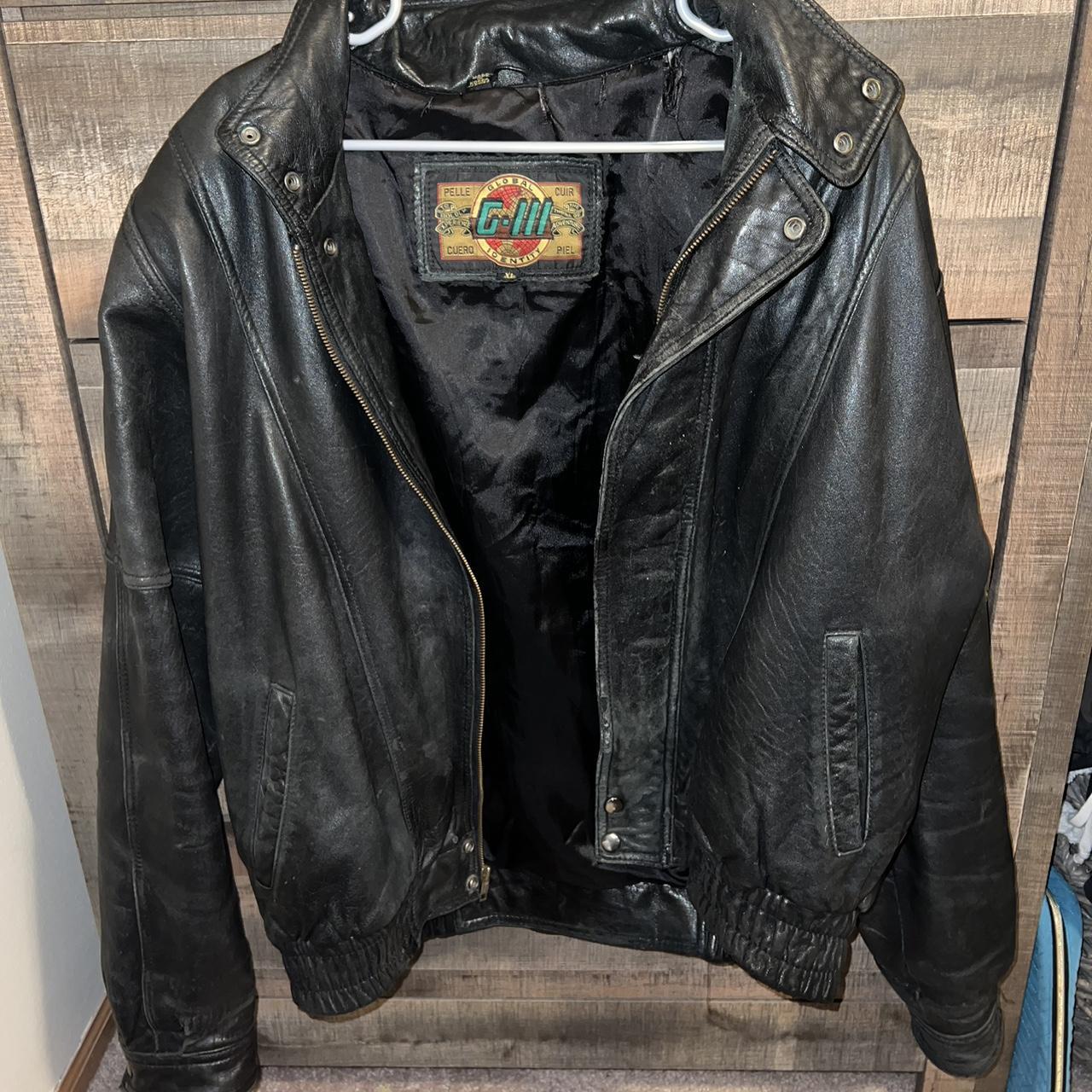 Vintage G-III Global Identity Leather Jacket Size... - Depop