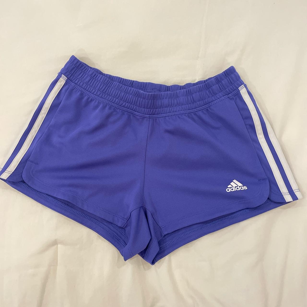 Adidas Women's Purple and White Shorts | Depop