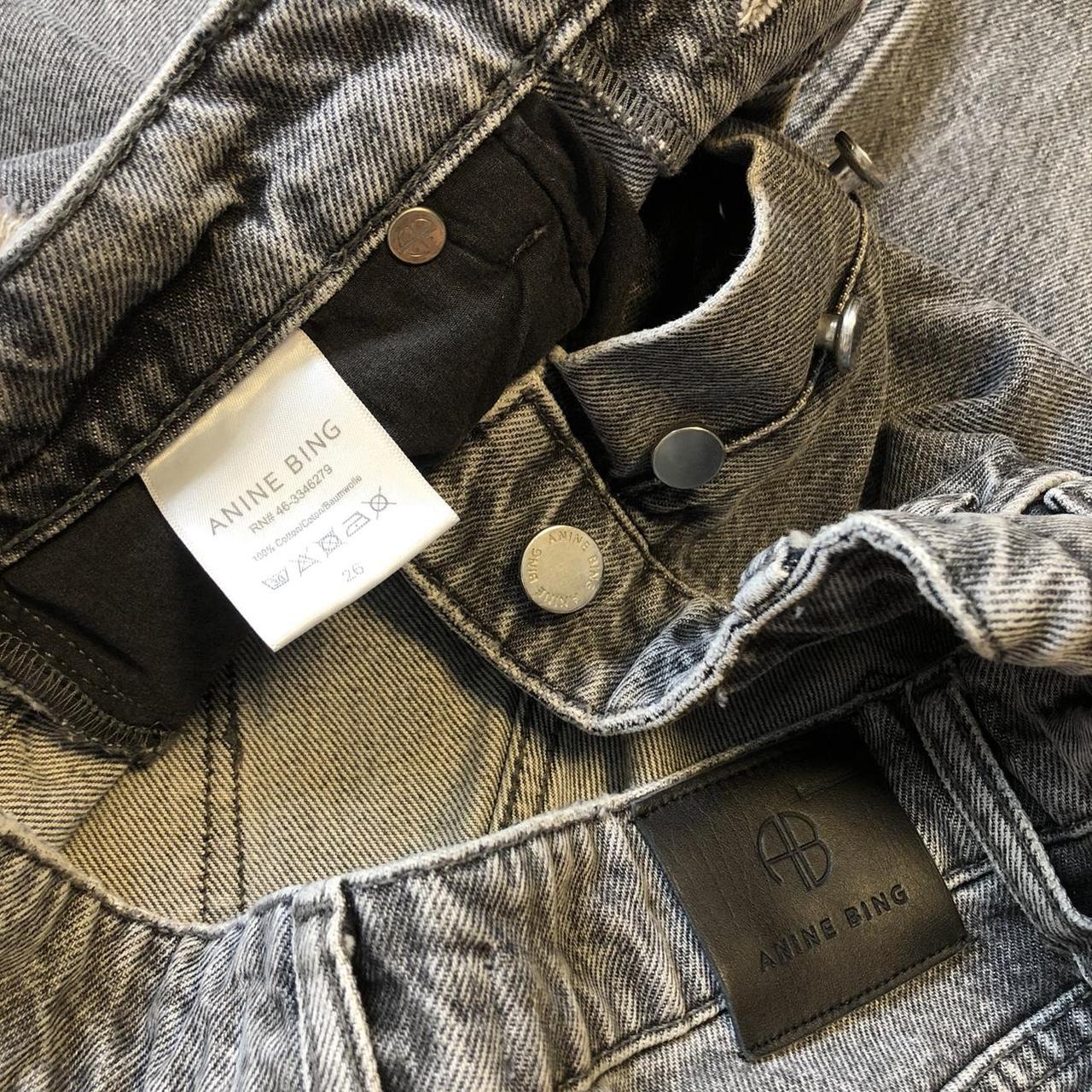 ANINE BING Black grayish stonewash jeans. They are Depop