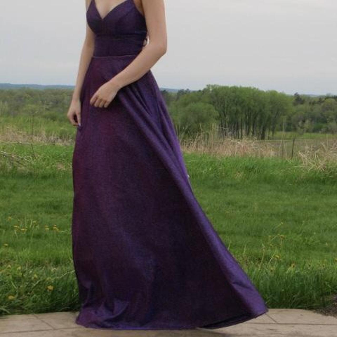 Macy's purple 2025 formal dress