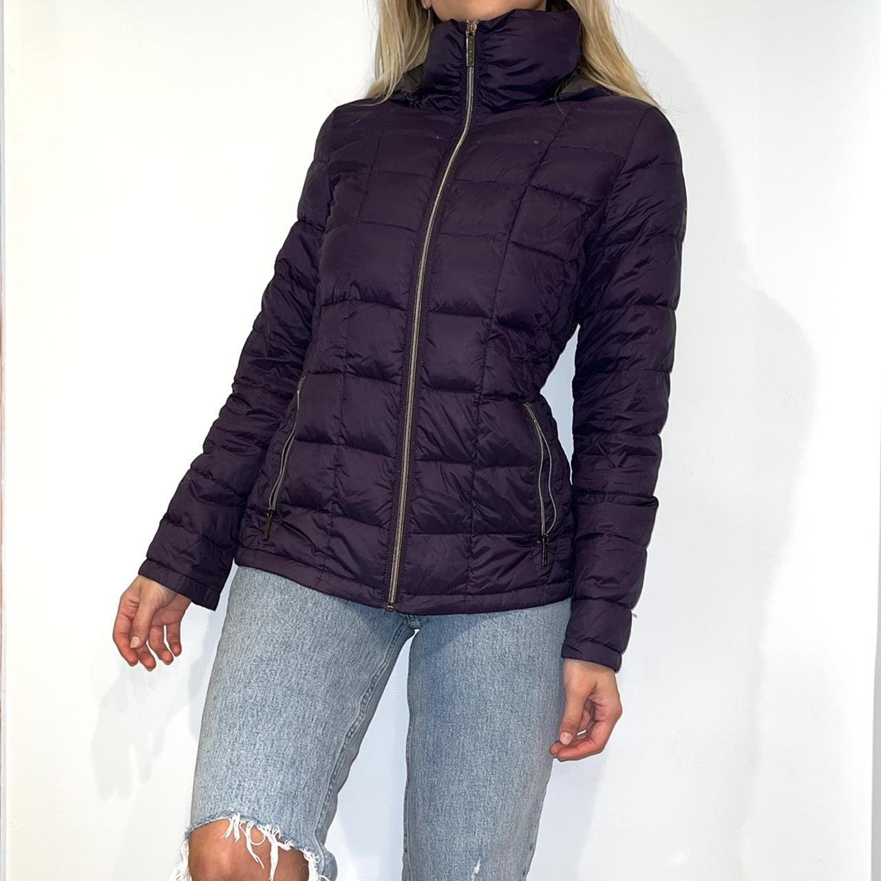 Michael kors store purple puffer jacket