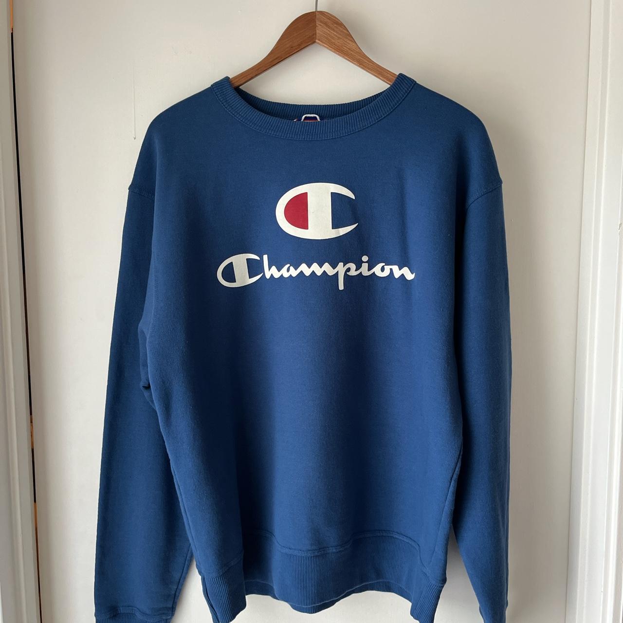 Champion Cotton Blend Crewneck Sweatshirt Size M. Depop