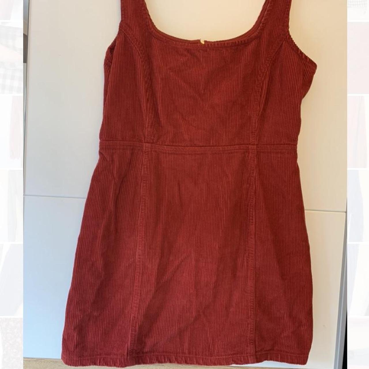 Red corduroy mini dress Only worn a handful of... - Depop