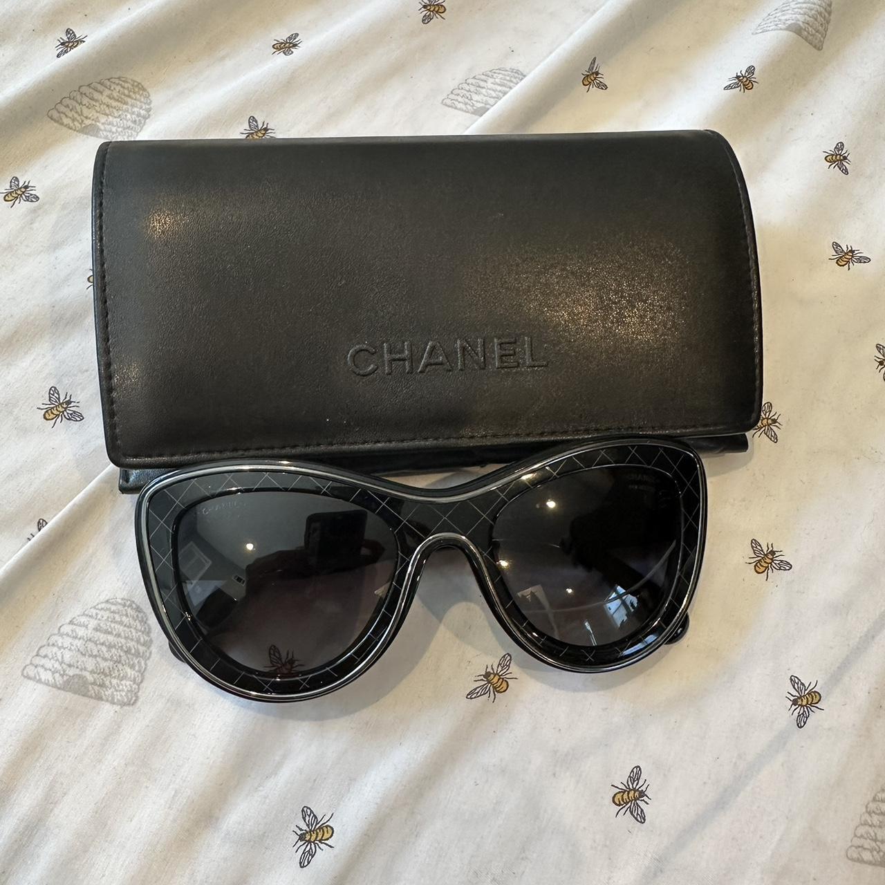 chanel black cat eye sunglasses