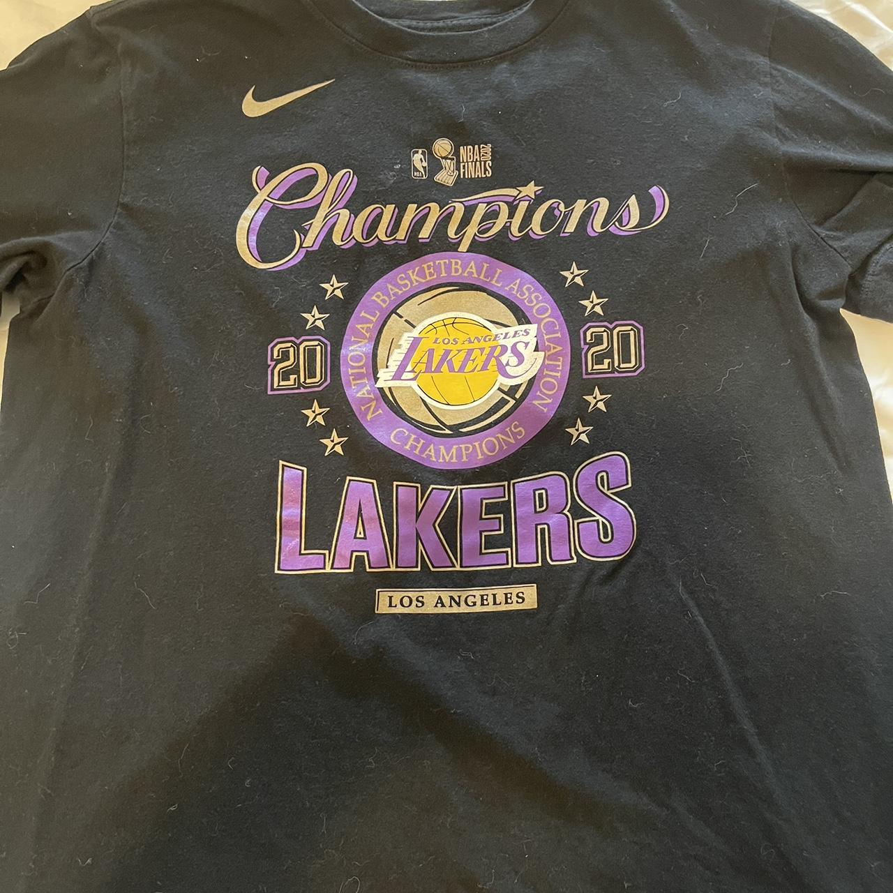 Los Angeles Lakers Nike 2020 NBA Finals Champions Locker Room T-Shirt -  Black