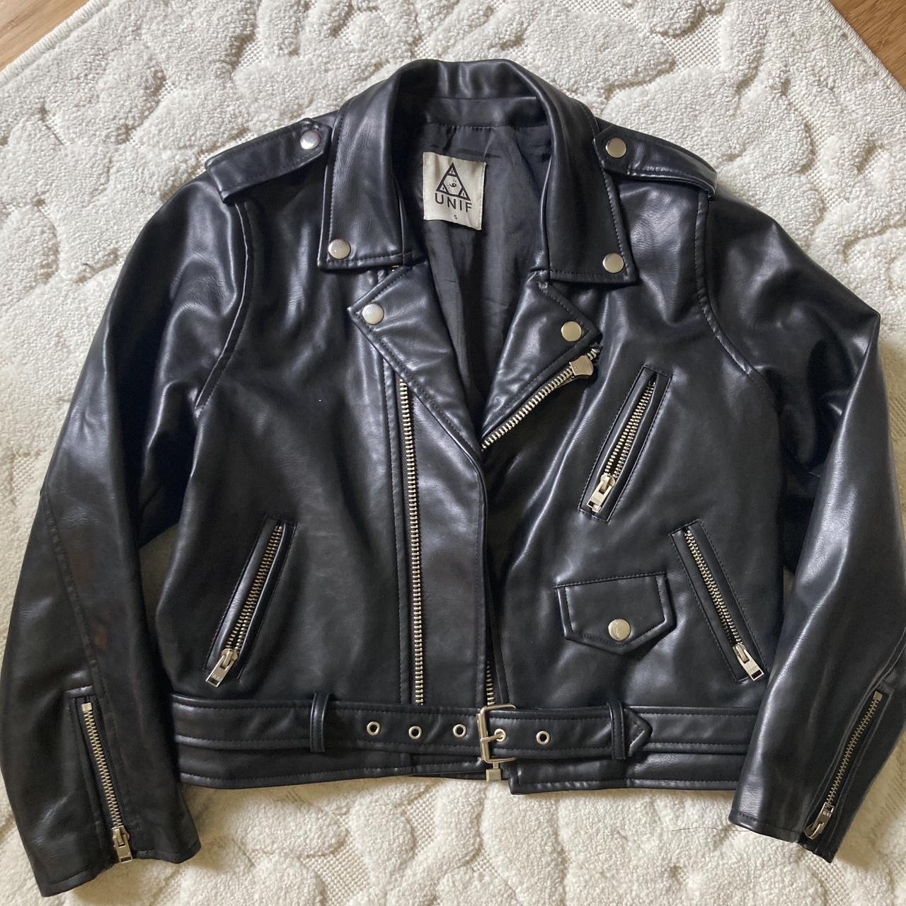 UNIF leather jacket Size S - Depop