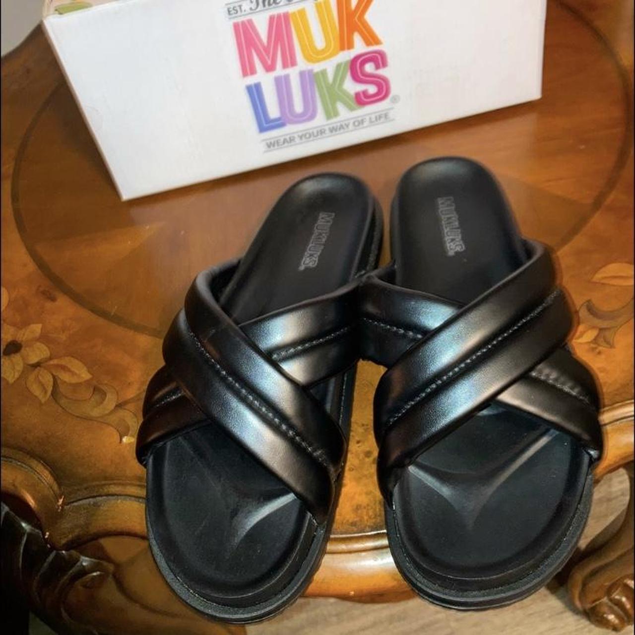 Muk Luks Women's Black Sandals (3)