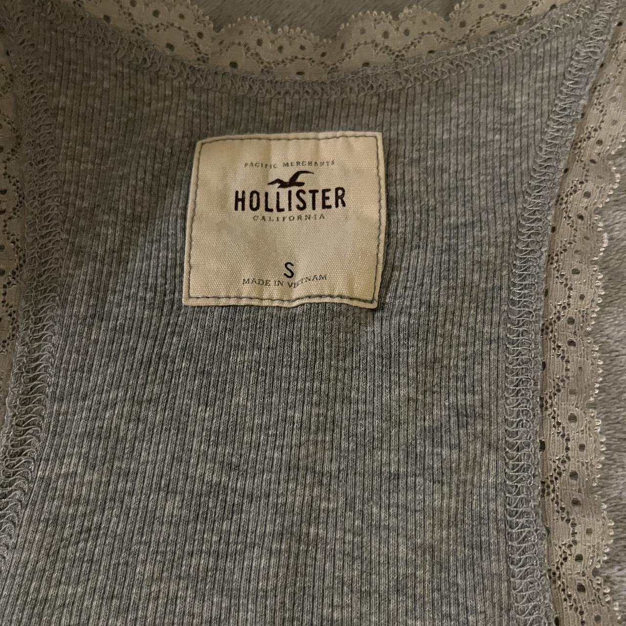 y2k vintage Hollister grey lace cami 🎀 NO... - Depop