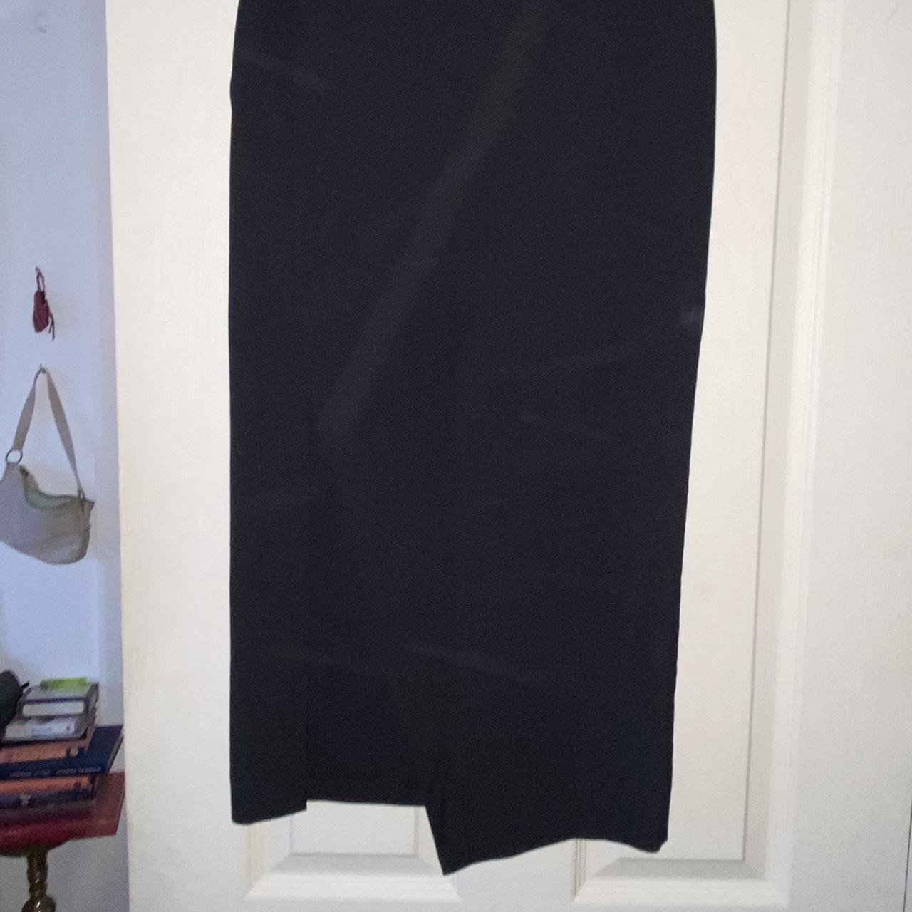 ZARA BLACK MIDI SKIRT WITH SIDE SPLIT Good... - Depop