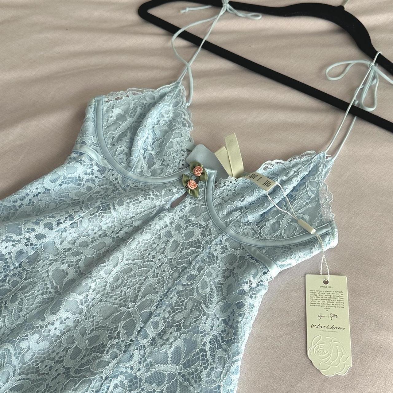 For Love & Lemons Creamsicle Lace Slip Dress (baby | Depop