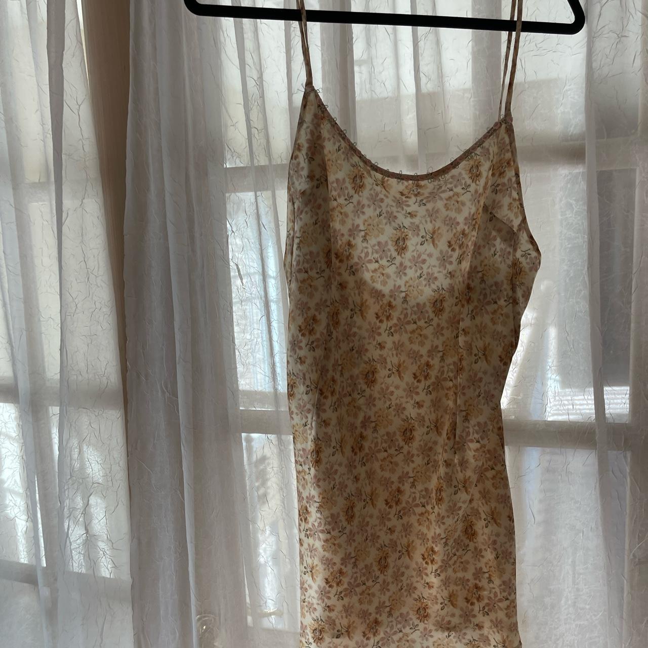 Women's Yellow and Cream Dress | Depop