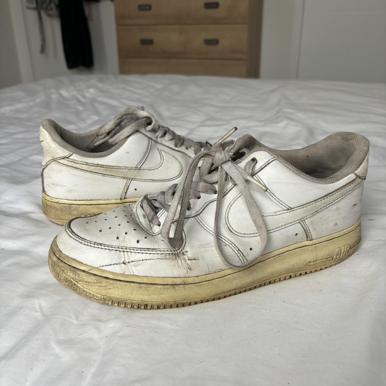 Mens Nike white air force 1’s AF1’s, Nike trainers... - Depop